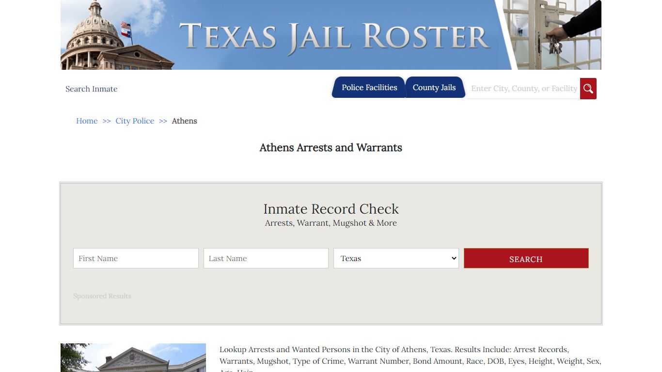 Athens Arrests and Warrants | Jail Roster Search