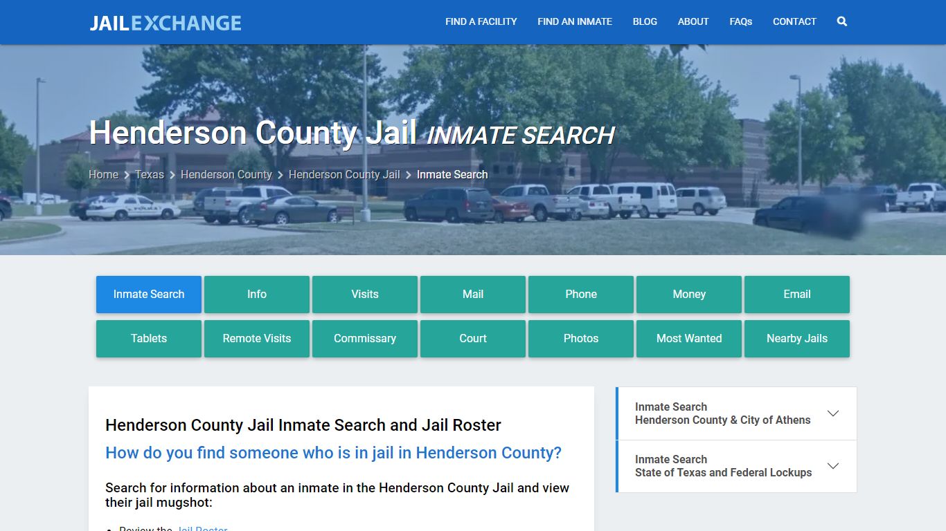 Inmate Search: Roster & Mugshots - Henderson County Jail, TX